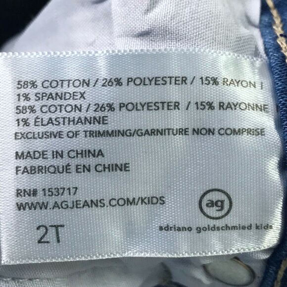 New AG Adriano Goldschmied Kids Size 2T Denim Cutoff Shorts Jeans Frayed Hem - Picture 6 of 8